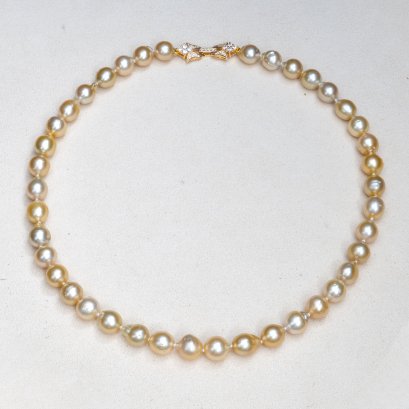 Approx. 9.08 - 10.18 mm, South Sea Pearl, Graduated Pearl Necklace