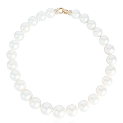 (PSL) (GIA) Approx. 15.0 -18.7 mm, White South Sea Pearl, Graduated Pearl Necklace