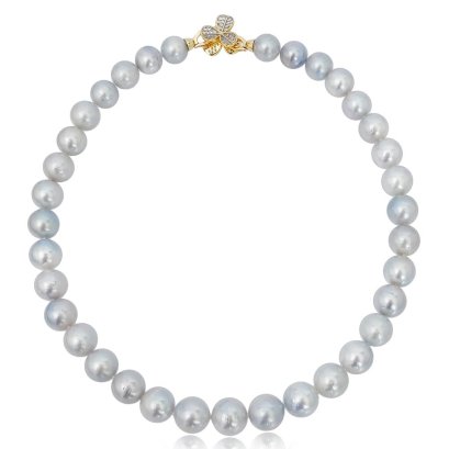 (GIA) 12.00 mm to 13.76 mm, White South Sea Pearl, Graduated Pearl Necklace