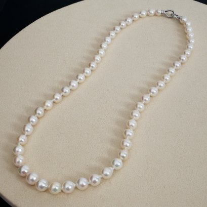 6.44 - 8.91 mm, Akoya Pearl, Graduated Pearl Necklace