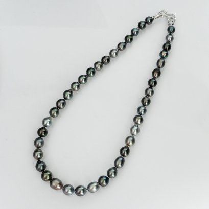 8.04 - 9.98 mm, Tahitian Pearl, Graduated Pearl Necklace