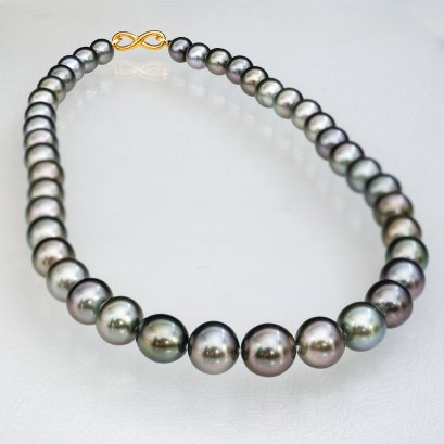 9.15 - 11.78 mm, Tahitian Pearl, Graduated Pearl Necklace