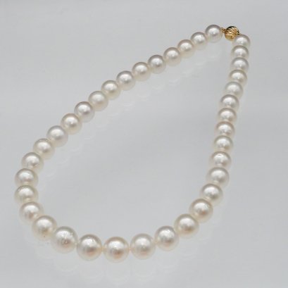 10.94 - 12.66 mm, White South Sea Pearl, Graduated Pearl Necklace