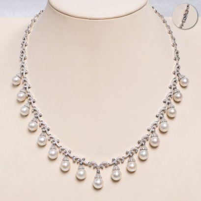 Approx. 7.0 - 8.0 mm, White South Sea Pearl, Fleur De Pearl Necklace Collection