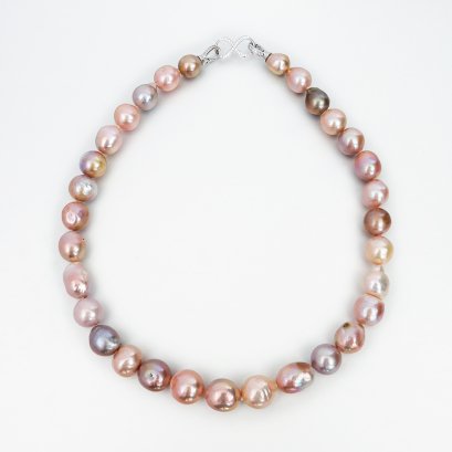 10.09 - 14.62 mm, Edison Ripple Pearl, Graduated Pearl Necklace