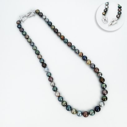 7.97 - 9.90 mm, Tahitian Pearl, Graduated Pearl Necklace