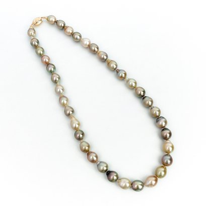 8.43 - 10.65 mm, Tahitian Pearl, Graduated Pearl Necklace