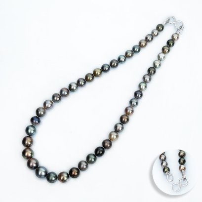 8.23-12.06 mm, Tahitian Pearl, Graduated Pearl Necklace