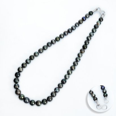 7.97 - 10.18 mm, Tahitian Pearl, Graduated Pearl Necklace