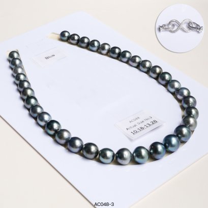 Approx. 10.0 -14.0 mm, Tahitian Pearl, Graduated Pearl Necklace