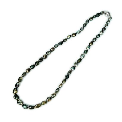 5.61 - 7.84 mm, Keshi Tahitian Pearl, Graduated Pearl Necklace