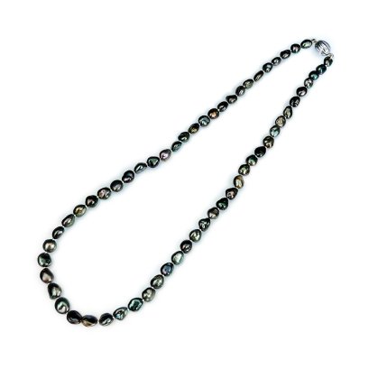 5.79 - 8.08 mm, Keshi Tahitian Pearl, Graduated Pearl Necklace