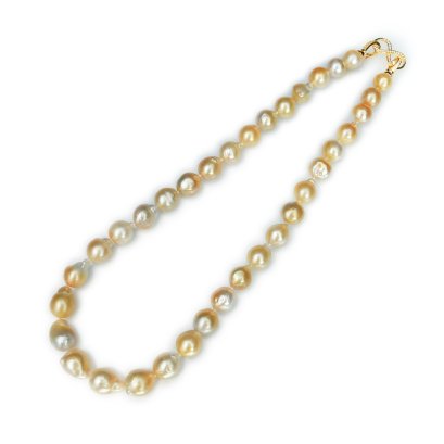 9.13 - 11.75 mm, Gold South Sea Pearl, Graduated Pearl Necklace