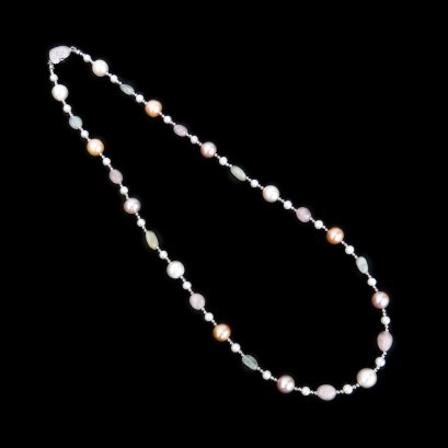 Approx. 4.0 - 8.0 mm, Freshwater Pearl, Station Pearl Necklace