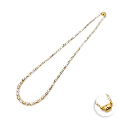 2.65 - 5.56 mm, Keshi Gold South Sea Pearl, Graduated Pearl Necklace