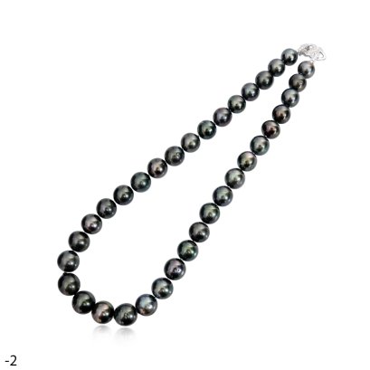 Approx. 10.0 - 11.0 mm and 13.0 mm, Tahitian Pearl, Graduated Pearl Necklace