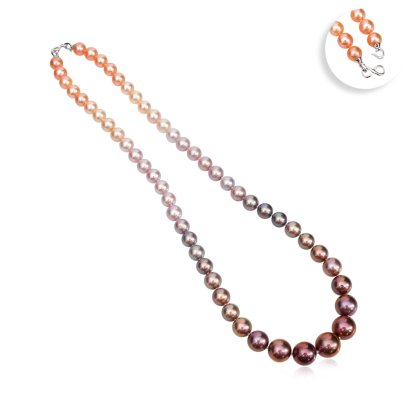 7.11 - 10.45 mm, Edison Pearl, Gradient Color Graduated Pearl Necklace