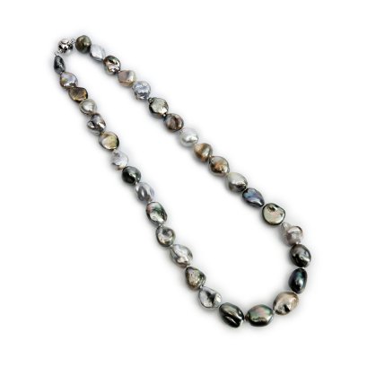 Approx. 11.0 mm, Keshi Tahitian Pearl, Uniform Pearl Necklace
