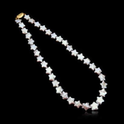 Approx. 11.0 mm, Freshwater Pearl, Star Strand Necklace