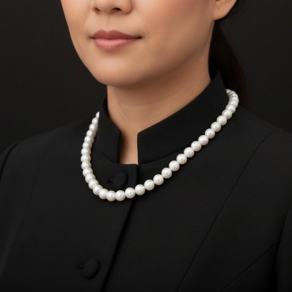 Approx. 10.0-11.0 and 13.0 -14.0 mm, Edison Pearl, Graduated Pearl Necklace