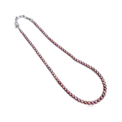 Approx. 4.0 mm, AK Pearl, Uniform Pearl Necklace Tiffany Hinge Clasp