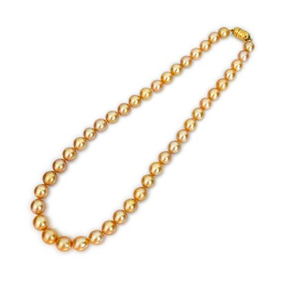 (PSL) Approx. 8.7 - 11.0 mm, Aurora Moon Rainbow, Graduated Pearl Necklace