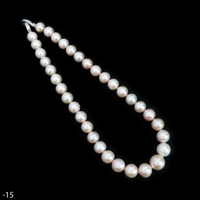Approx. 11.0 mm - 13.5 - 14.0 mm, Edison Pearl, Graduated Pearl Necklace