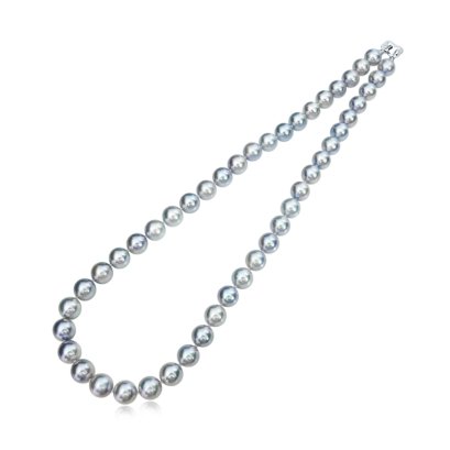 (PSL) Approx. 8.5 - 9.0 mm, Aurora Blue Rose, Uniform Pearl Necklace