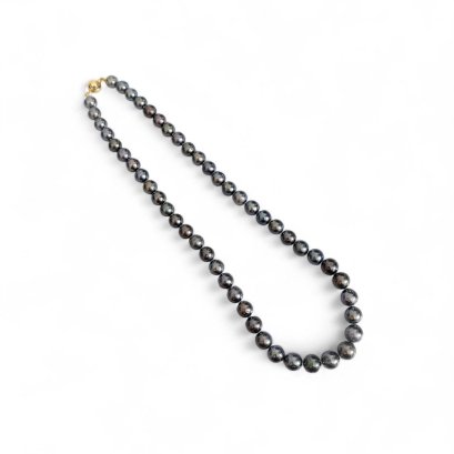 Approx. 8.0 - 9.5 mm, Tahitian Pearl, Graduated Pearl Necklace