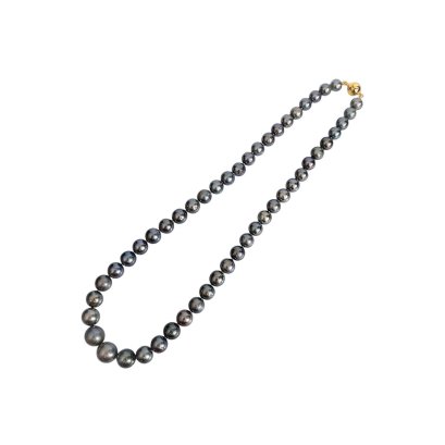 Approx. 8.0 - 11.5 mm, Tahitian Pearl, Graduated Pearl Necklace