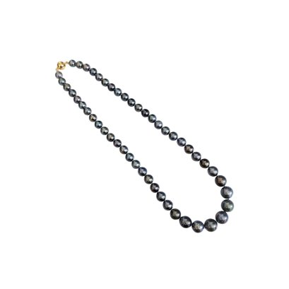 Approx. 8.0 mm to 11.0 - 12.0 mm, Tahitian Pearl, Graduated Pearl Necklace