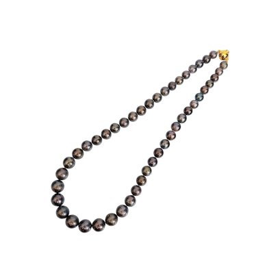 Approx. 8.0 - 8.5 mm to 11.5 - 12.0 mm, Tahitian Pearl, Graduated Pearl Necklace