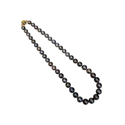 Approx. 8.0 -9.0 mm to 11.0 - 12.0 mm, Tahitian Pearl, Graduated Pearl Necklace