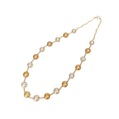 10.1-12.7 mm, South Sea Pearl, Station Pearl Necklace