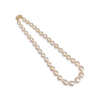 10.0 mm - 13.1 mm, Gold South Sea Pearl, Graduated Pearl Necklace