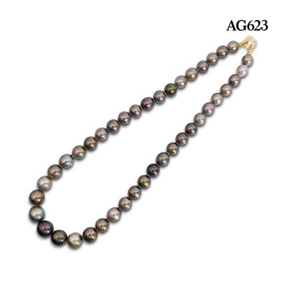 9.4 - 12.2 mm, Tahitian Pearl, Graduated Pearl Necklace