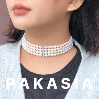 Approx. 5.0 - 6.0 mm, Freshwater Pearl, Four Strands Pearl Collar