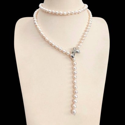 Approx. 6.0 - 9.5 mm, Akoya Pearl, Graduated Pearl Rope Length Necklace