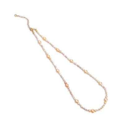 Approx. 3.0 - 6.0 mm, Freshwater Pearl, Alternating Sizes Pearl Necklace