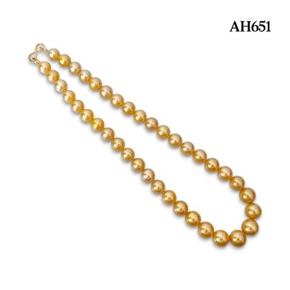 10.2 -13.05 mm, Gala Gold Lot, Gold South Sea Pearl, Graduated Pearl Necklace