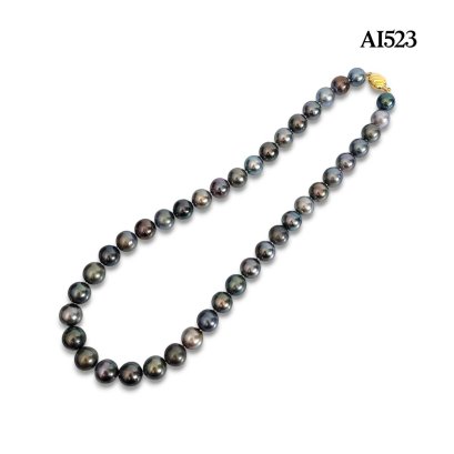 10.1 - 12.0 mm, Tahitian Pearl, Graduated Pearl Necklace
