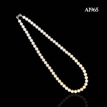 (PSL) Approx. 7.0-7.5 mm, Aurora Rose, Uniform Pearl Necklace