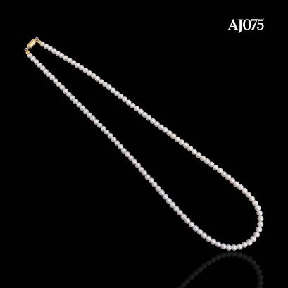 Approx. 3.5 - 4.0 mm, AK Pearl, Uniform Pearl Necklace