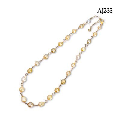 Approx. 7.0 - 9.0 mm, South Sea Pearl, Station Pearl & Ring Necklace