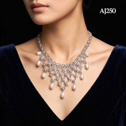 Approx. 6.5 mm, Freshwater Pearl, Chandelier Pearl Necklace