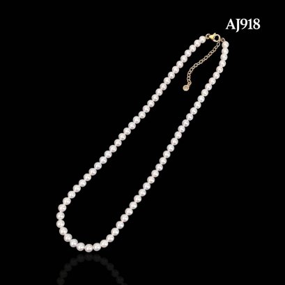 Approx. 5.0 - 6.0 mm, AK Pearl, Uniform Pearl Necklace