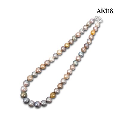 9.3 - 11.9 mm, Tahitian Pearl, Fancy Color Graduated Pearl Necklace