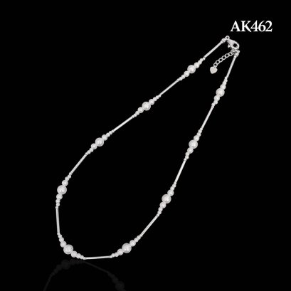 Approx. 2.0-3.0-5.0 mm, AK and Freshwater Pearl, Station Pearls & Tubes Necklace