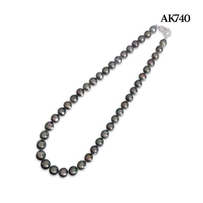 9.0 - 11.2 mm, Hanashinju, Tahitian Pearl, Graduated Pearl Necklace