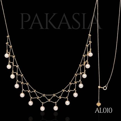 Approx. 5.5 - 6.0 mm, Hanamomo, Akoya Pearl, Festoon Pearl Necklace